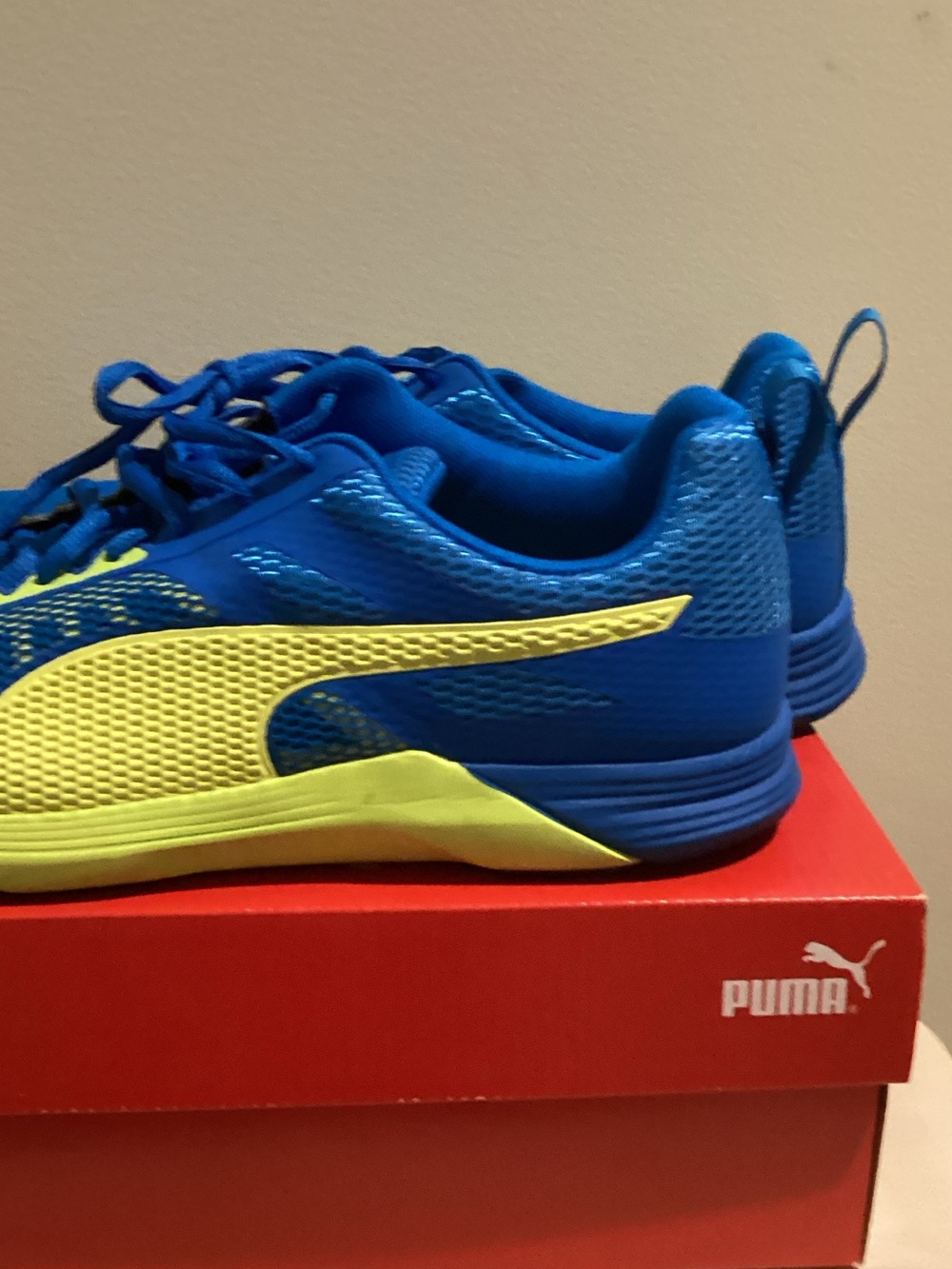 Puma Men’s Blue & Yellow Propel Running Shoes - Picture 4 of 7